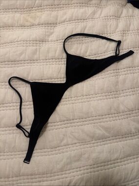 Black Women's Triangle Bikini Top - Unbranded